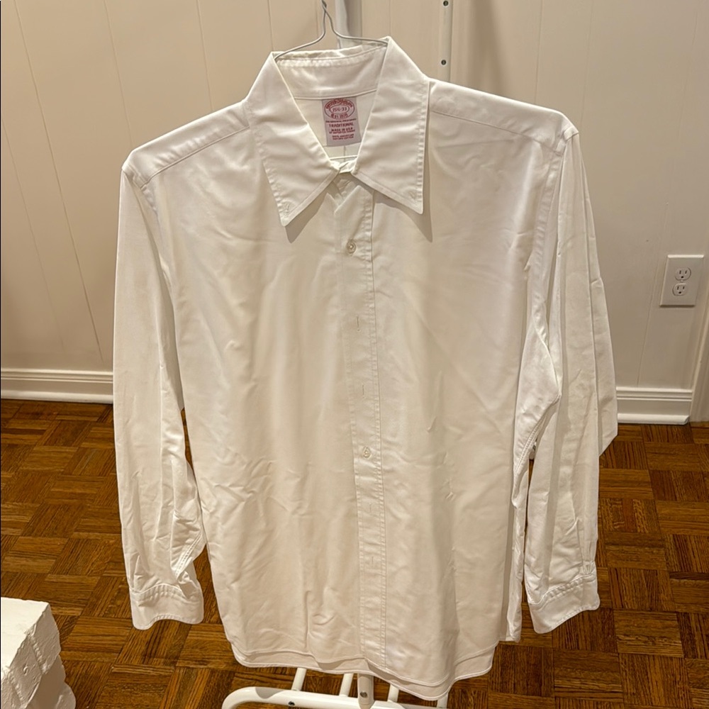 Brooks Brothers White Dress Shirt Classic Cotton